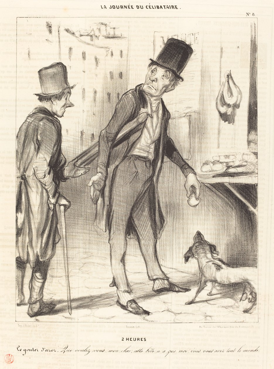 2 uur - De snack van Azor door Honoré Daumier