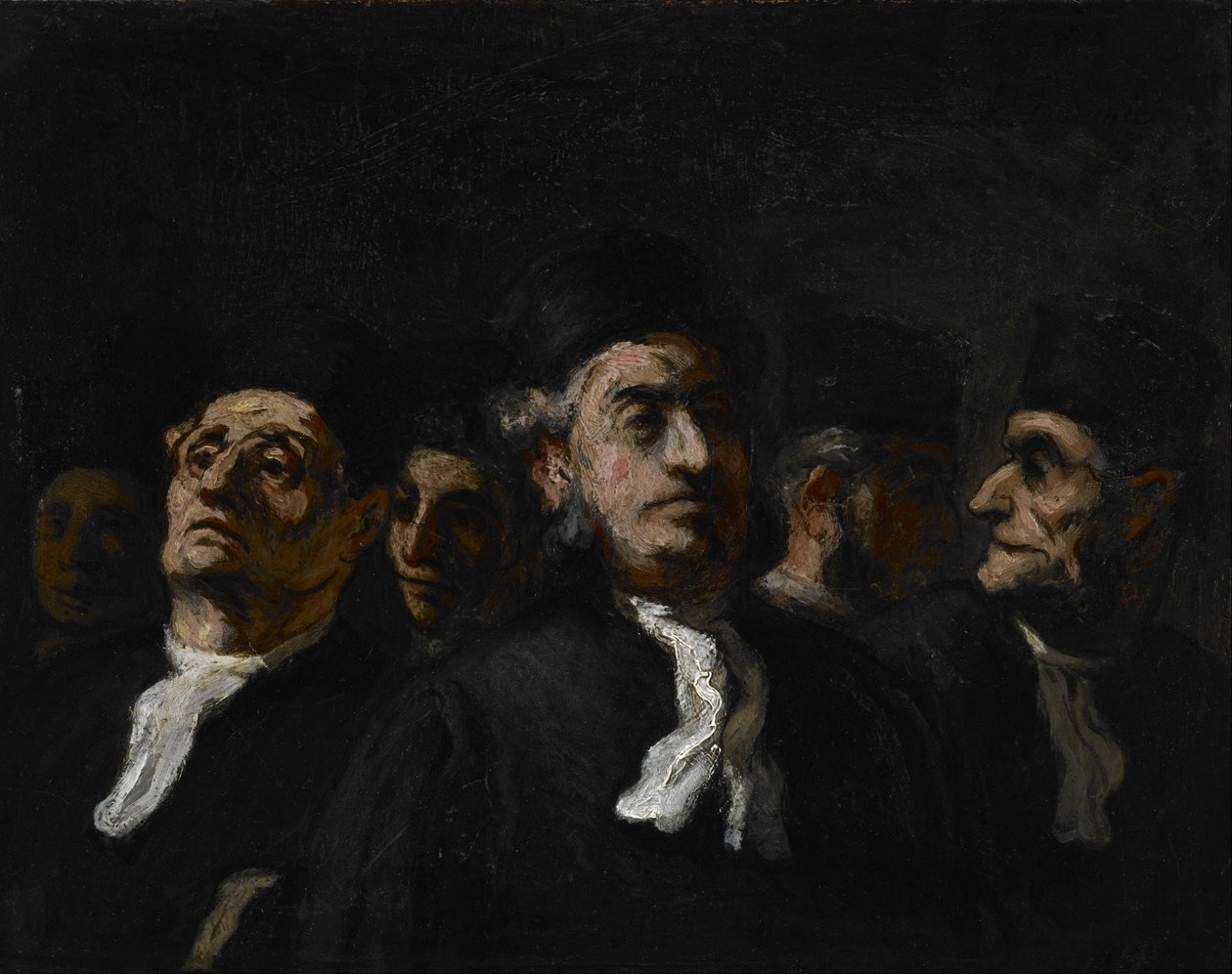 Een vergadering van advocaten door Honoré Daumier