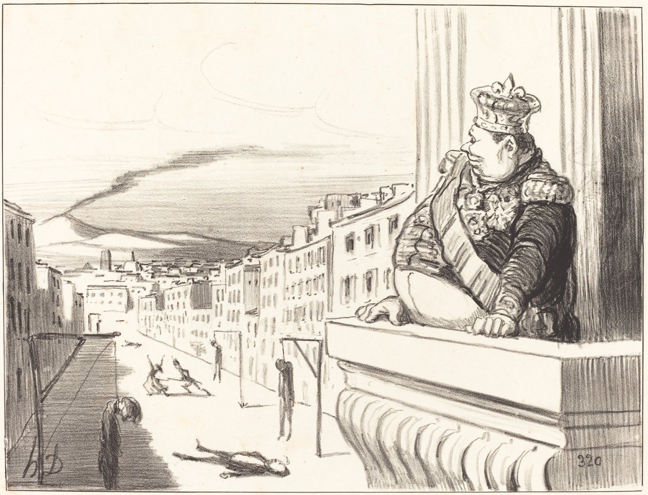 In Napels - De beste van de koningen... (2e plaat) door Honoré Daumier