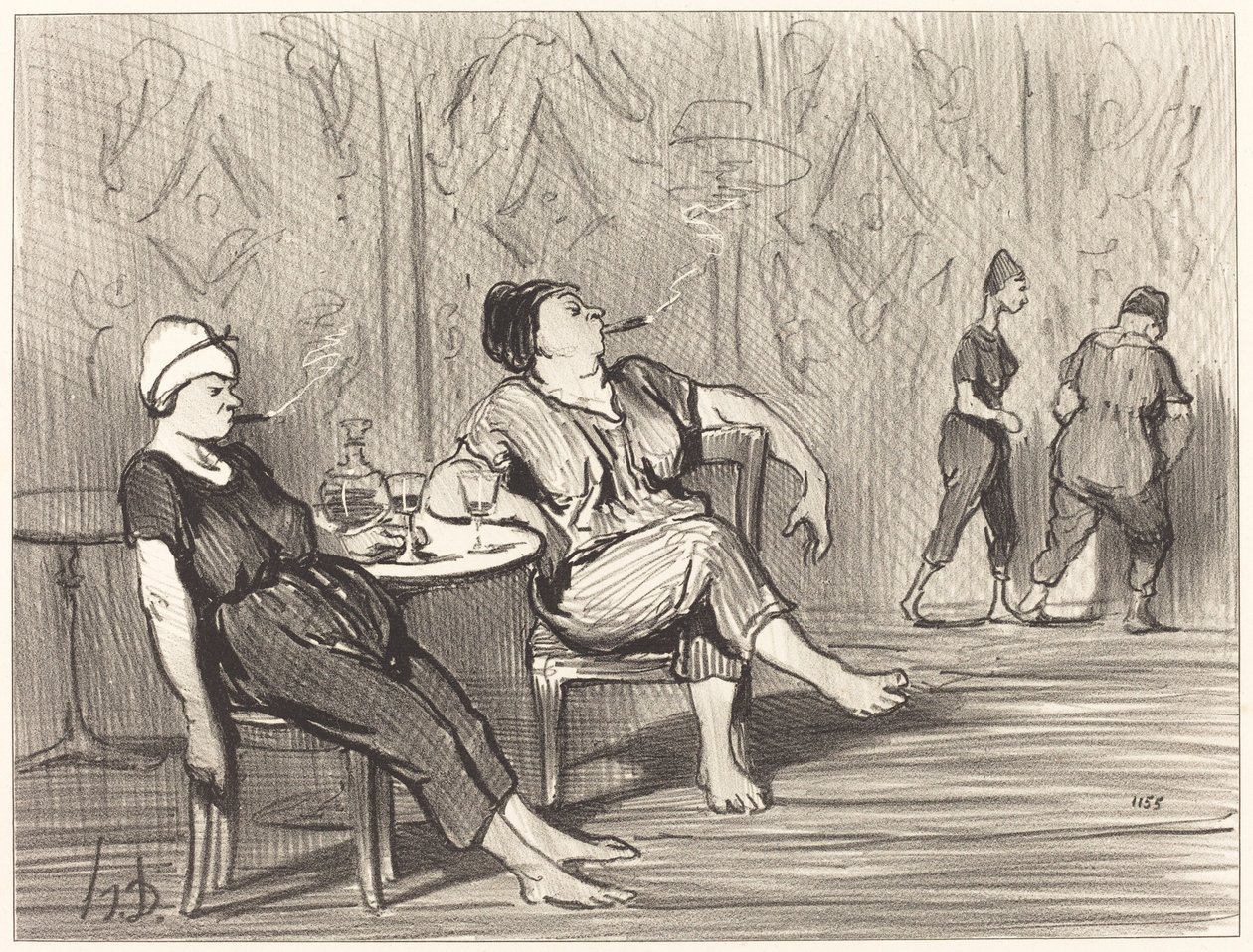 Bij de Drinkplaats door Honoré Daumier