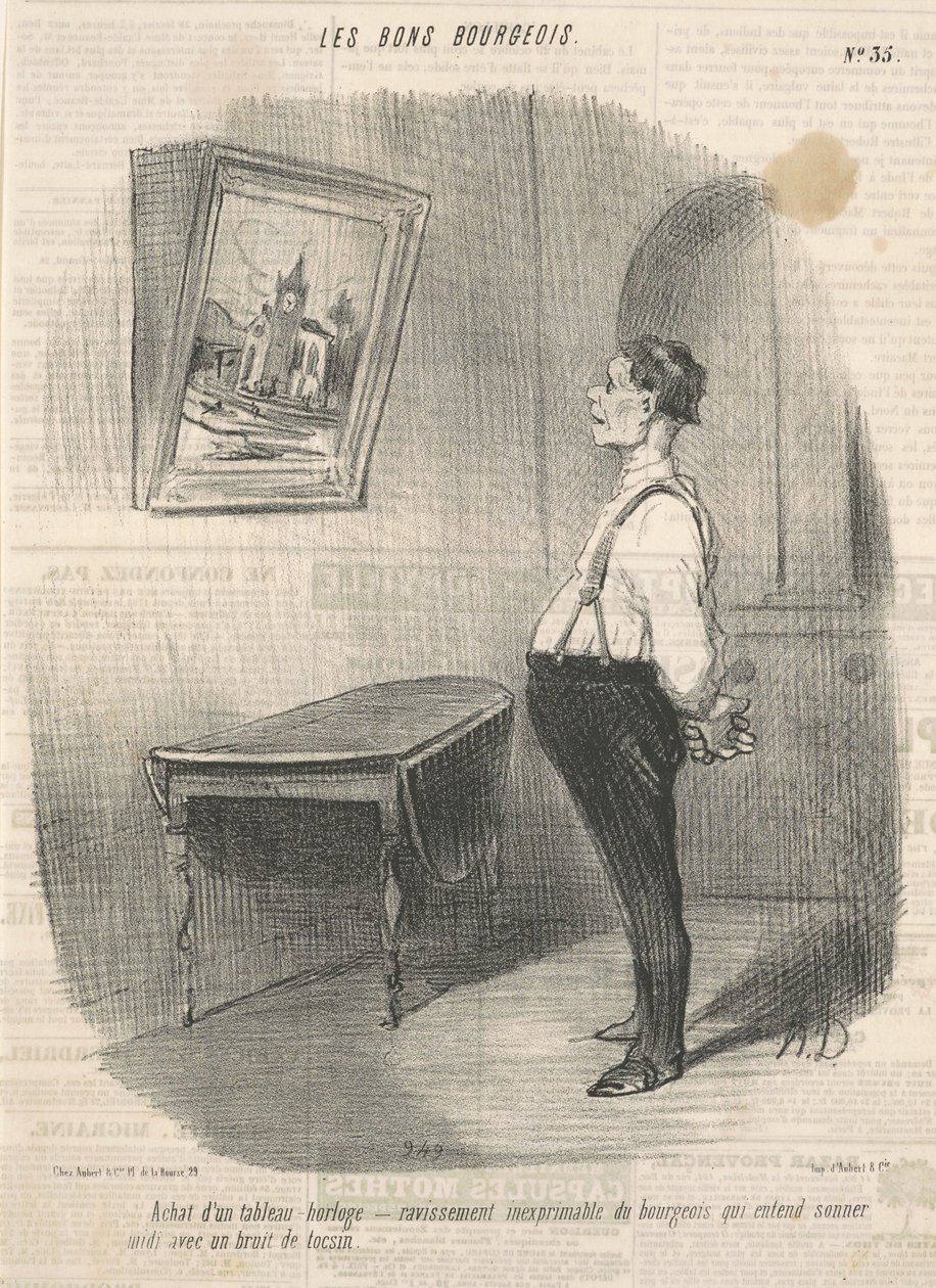 Aankoop van een schilderijklok door Honoré Daumier