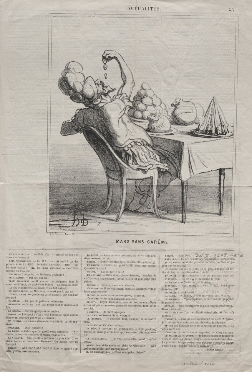 Actualiteiten (Nr. 43): Maart zonder Vasten door Honoré Daumier