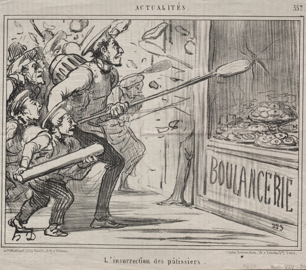 De Opstand van de Banketbakkers door Honoré Daumier