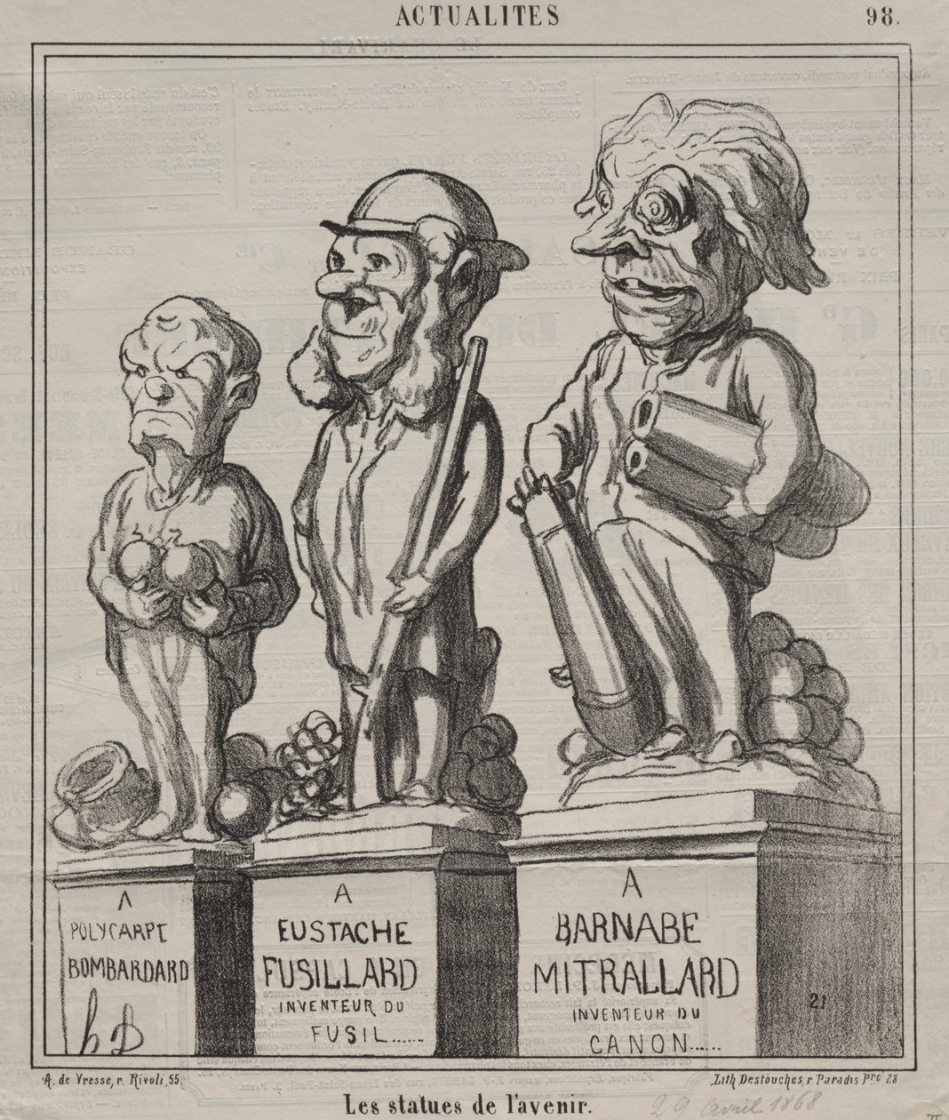 Actualiteiten (plaat 98): Beelden van de toekomst door Honoré Daumier