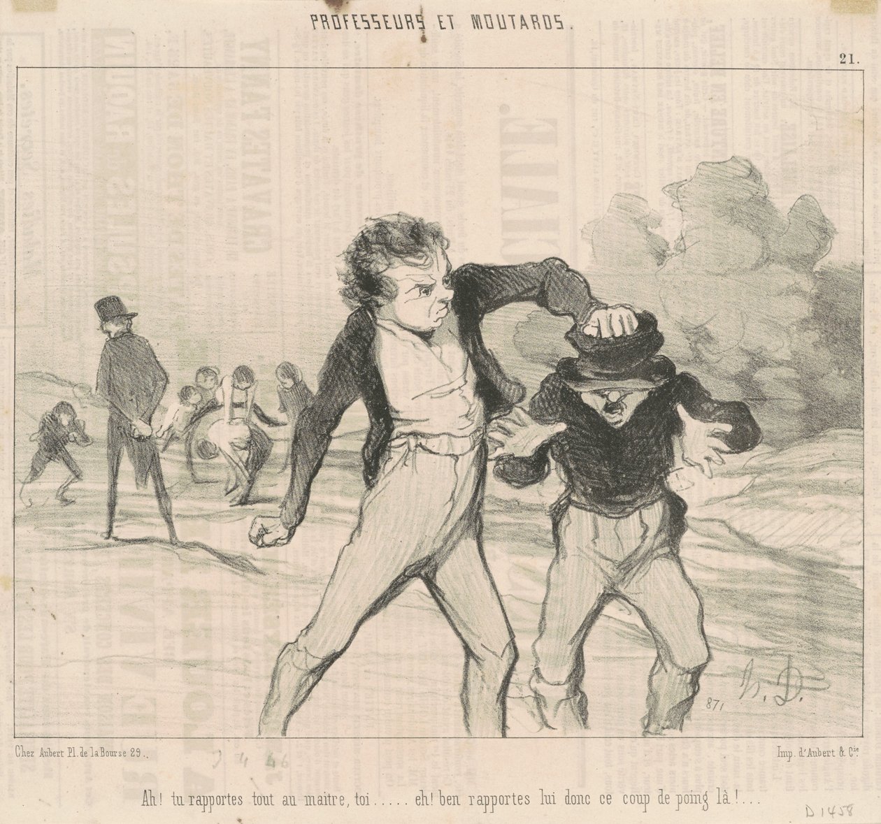 Ah! Je Brengt Alles Terug naar de Meester door Honoré Daumier