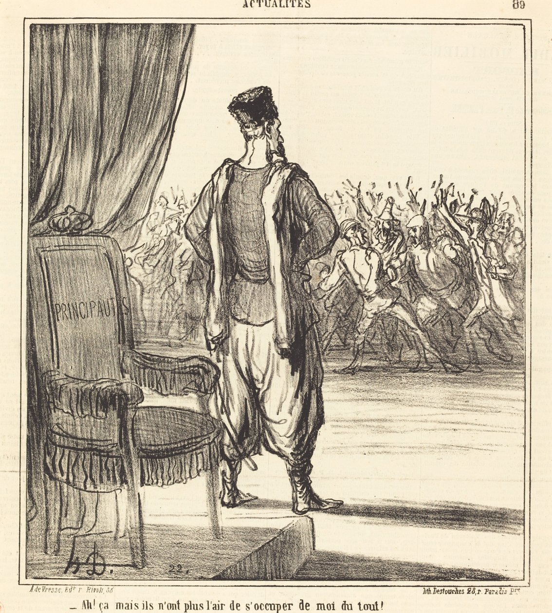 Ah! Ze Lijken Niet Meer op Mij te Letten door Honoré Daumier