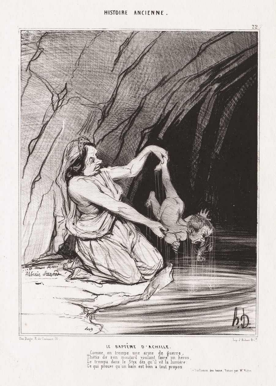 Oude Geschiedenis: Pl. 22, De Doop van Achilles door Honoré Daumier