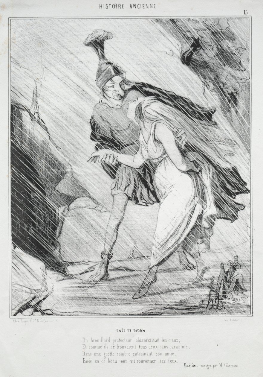 Oude Geschiedenis plaat 15: Enée en Didon door Honoré Daumier
