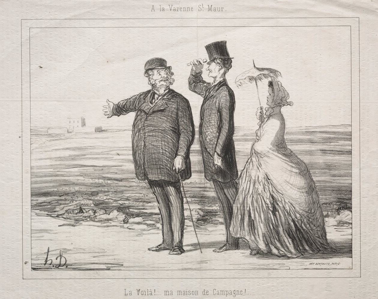 In Varenne-Saint-Maur: Zie! Hier is het, mijn huis op het platteland! door Honoré Daumier