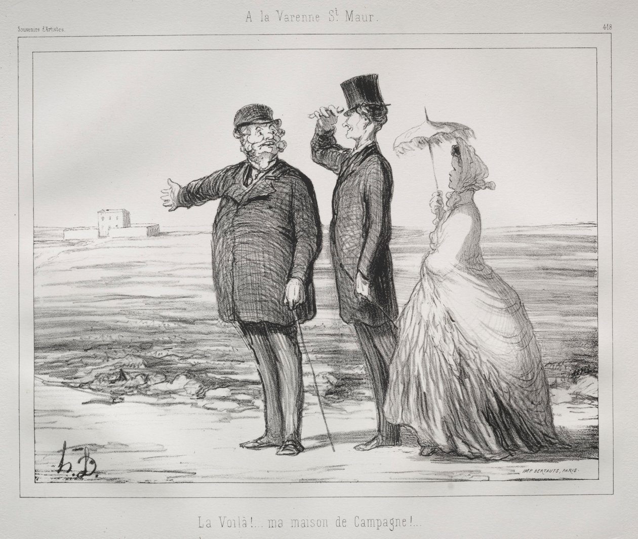 In Varenne, Saint-Maur door Honoré Daumier
