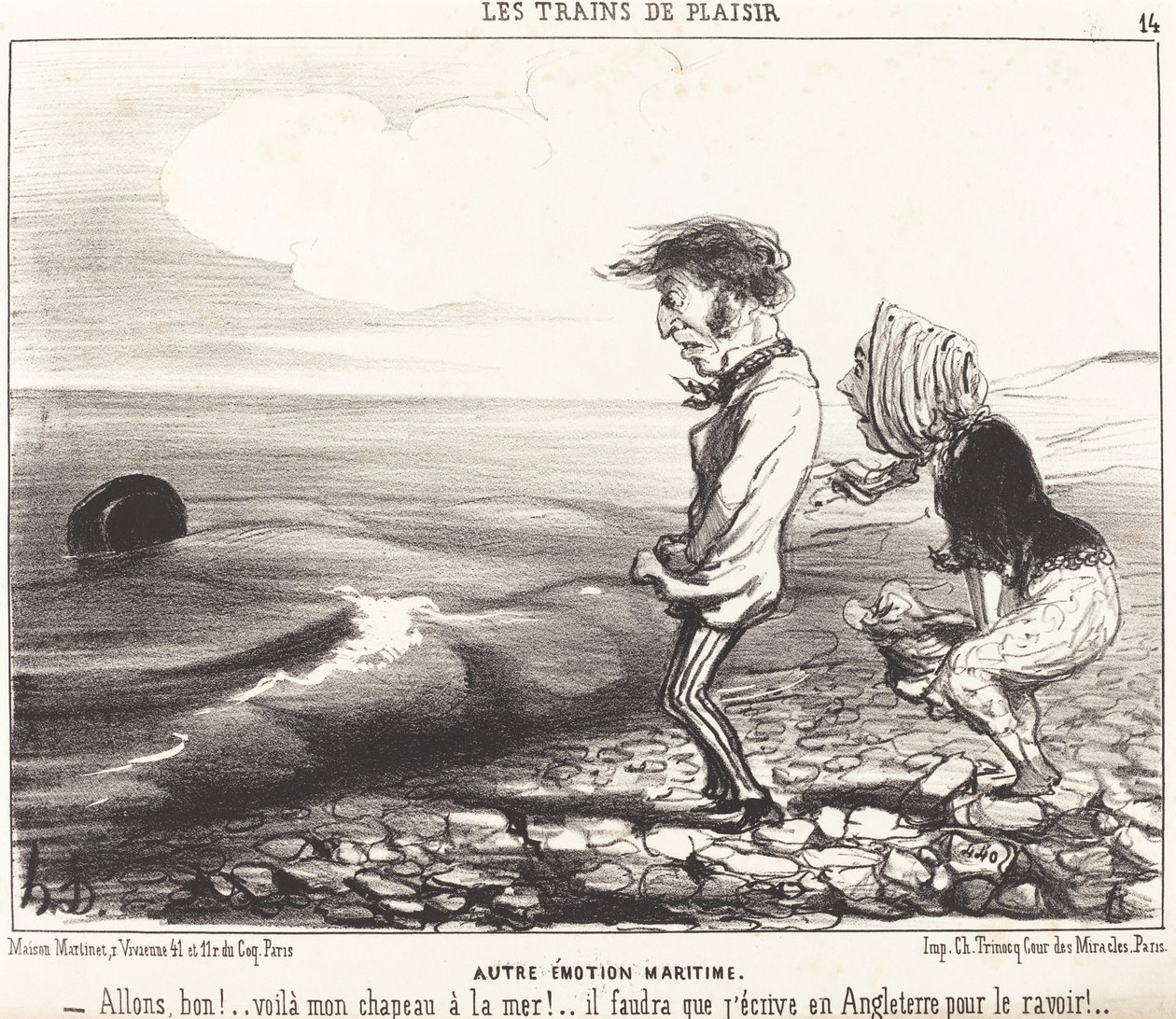 Andere Maritieme Emotie door Honoré Daumier