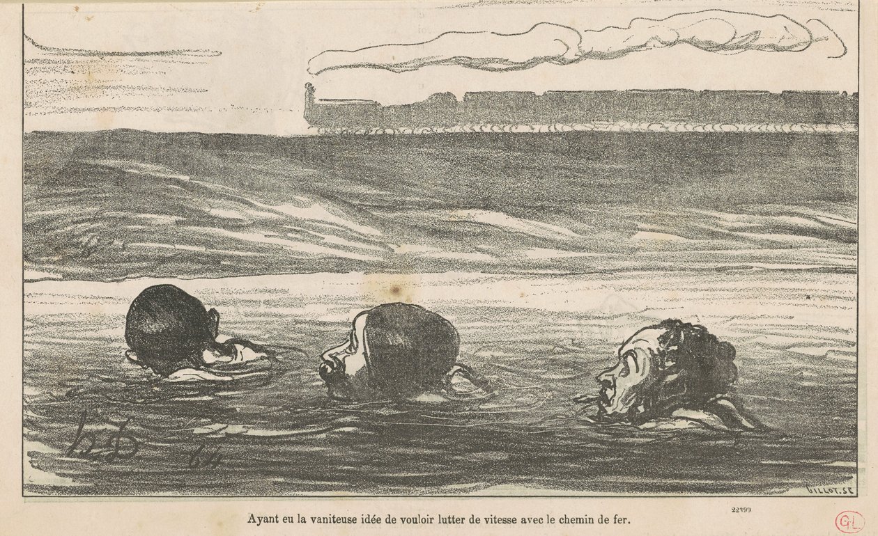 Met het ijdele idee om te willen door Honoré Daumier