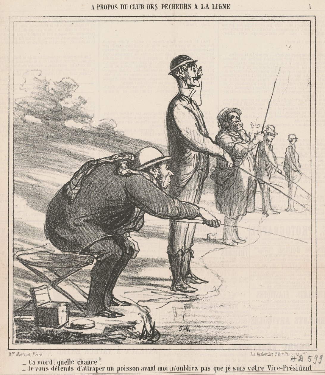 Het bijt, wat een geluk! Ik verbied je ... door Honoré Daumier