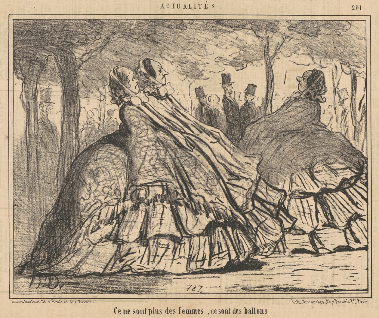 Ce ne sont plus des femmes, ce sont des ballons door Honoré Daumier
