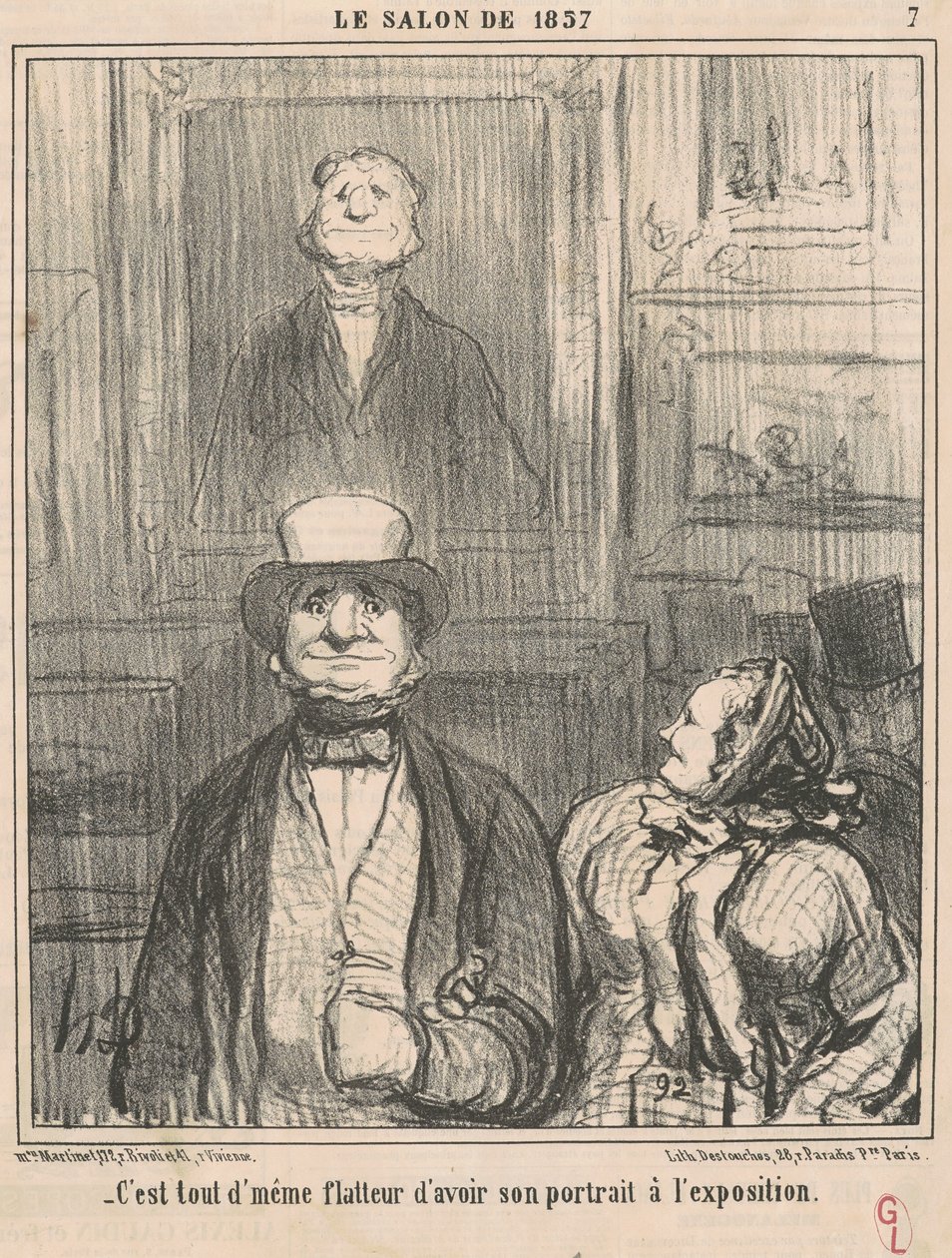 Het is toch vleiend om te hebben door Honoré Daumier
