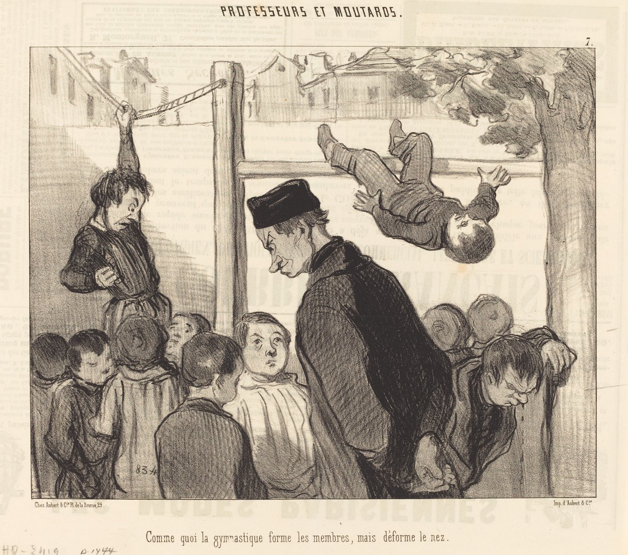 Hoe gymnastiek de ledematen vormt... door Honoré Daumier
