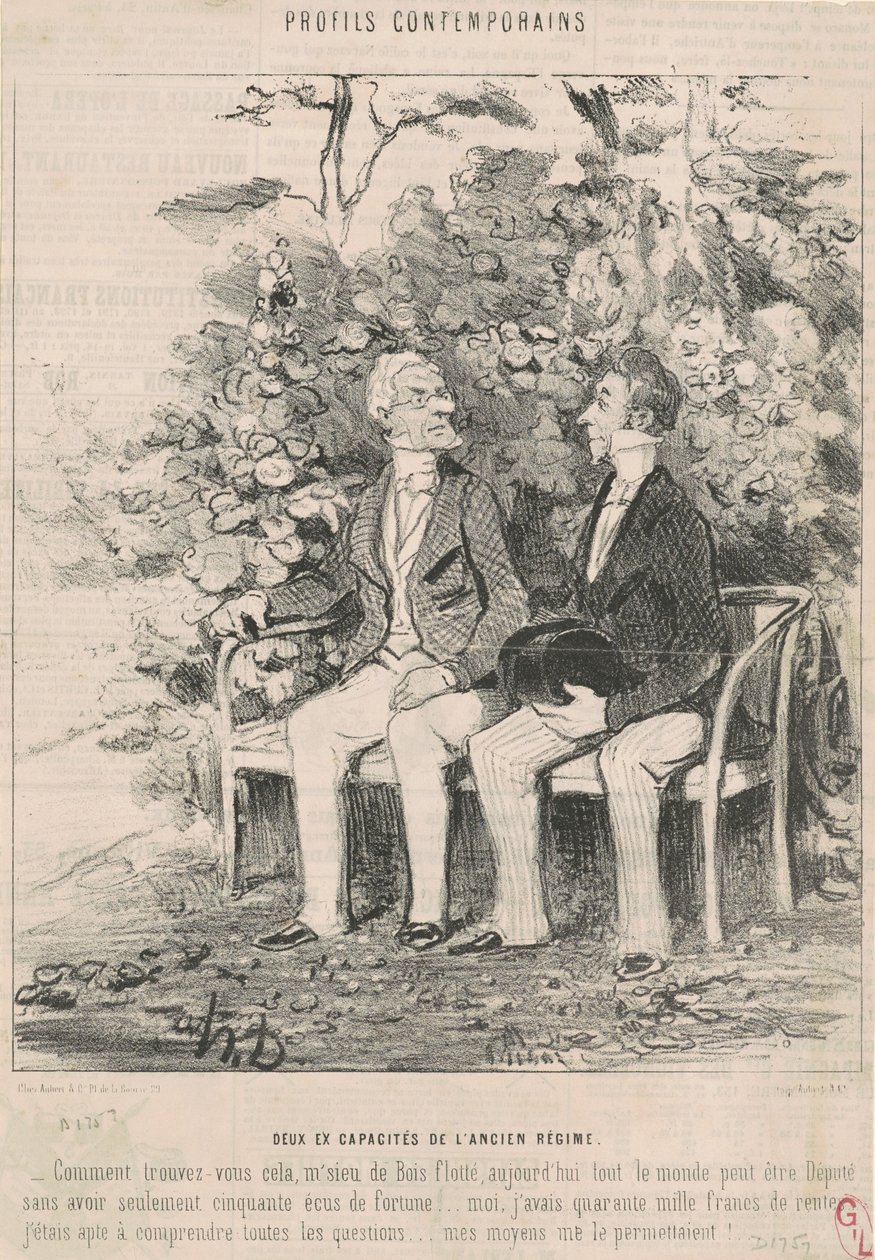 Twee uit de capaciteit van het oude regime door Honoré Daumier