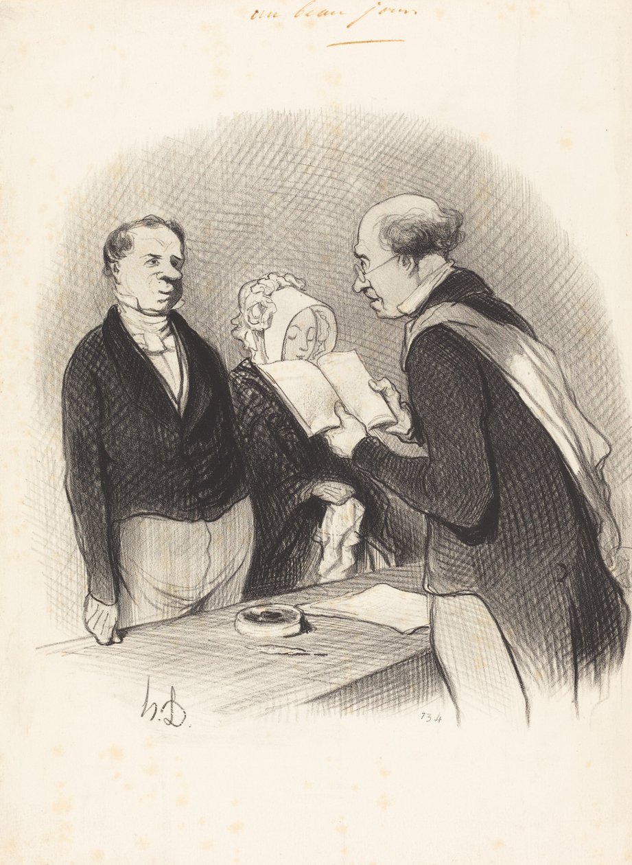 Voor de burgemeester door Honoré Daumier