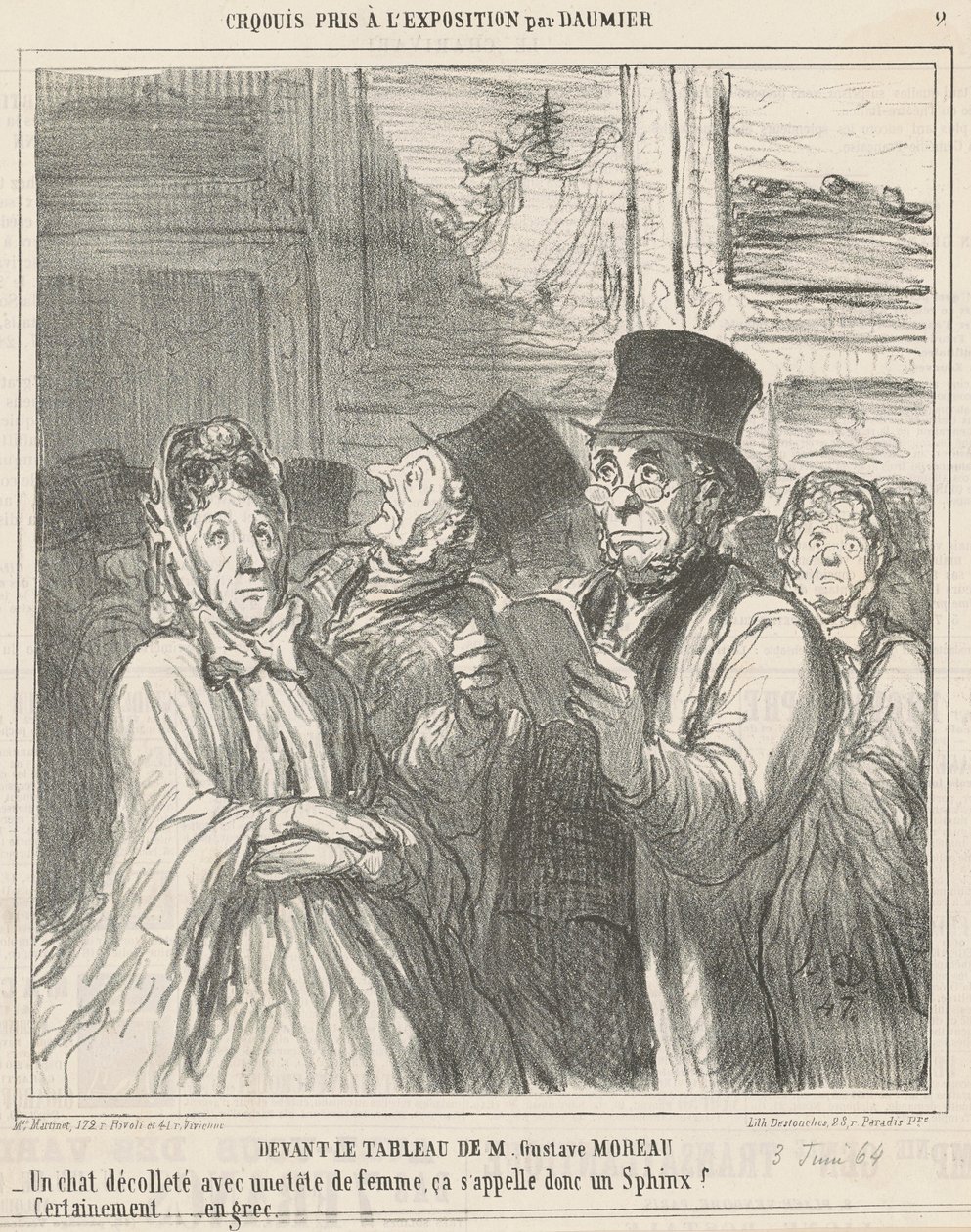 Voor het schilderij van M. G. Moreau door Honoré Daumier