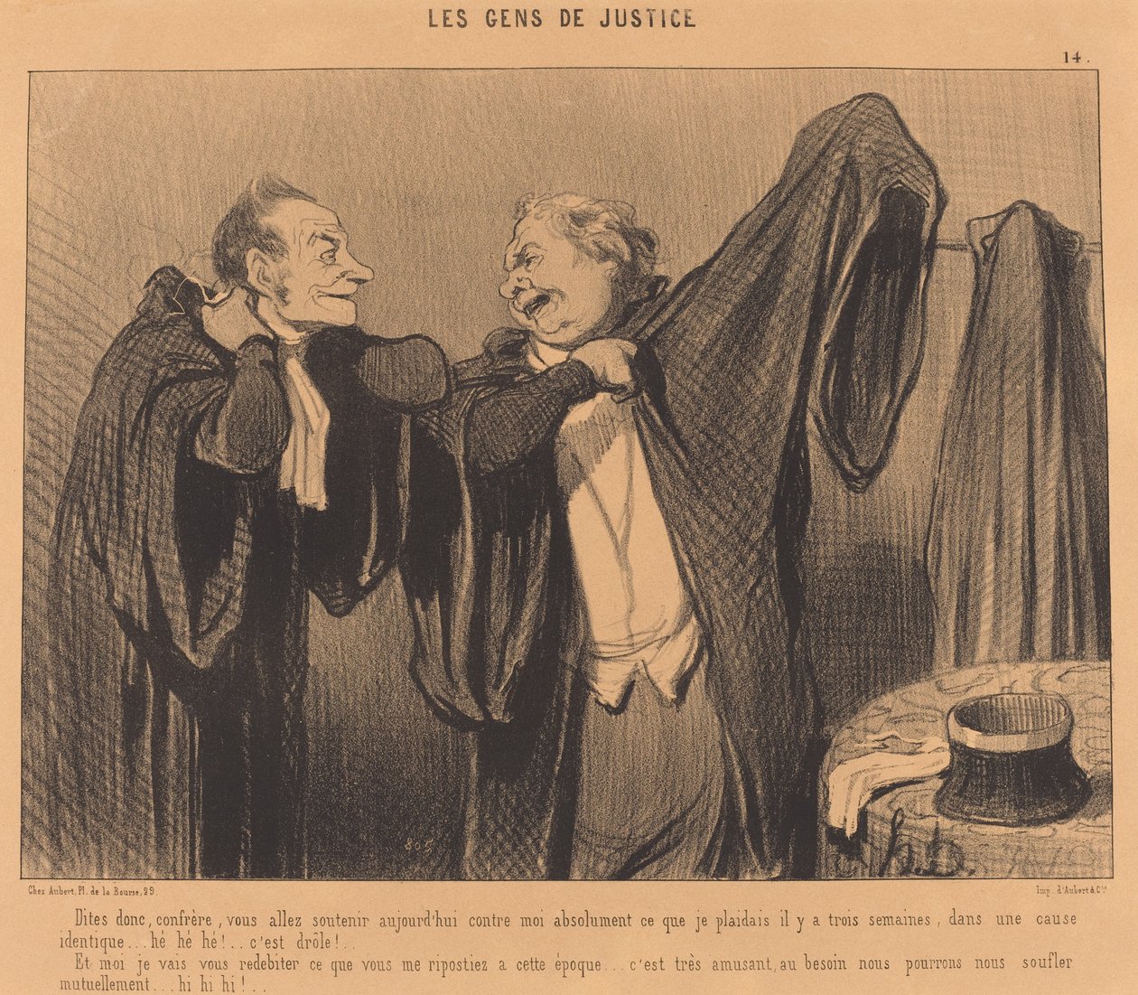Zeg eens, collega, ga je volhouden... door Honoré Daumier
