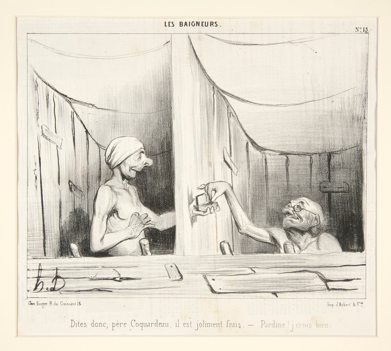 Zeg eens, vader Coquardeau, hij is behoorlijk fris door Honoré Daumier