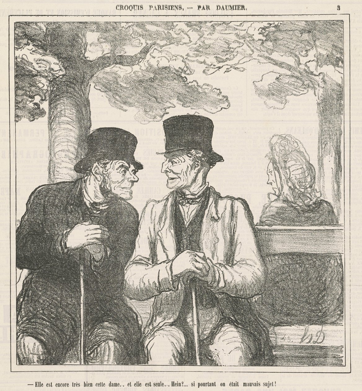 Ze is nog steeds heel goed, die dame... door Honoré Daumier