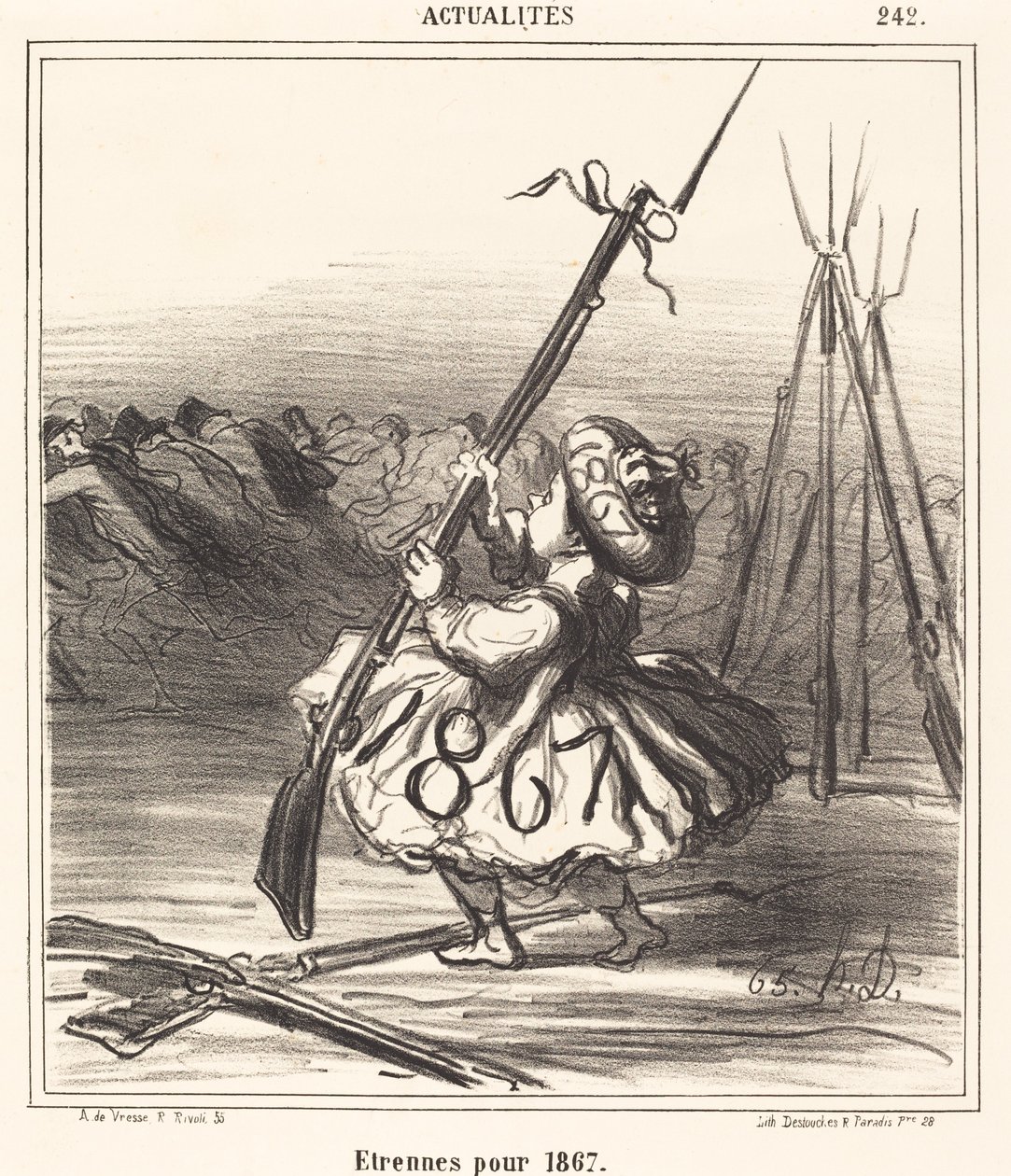 Étrennes voor 1867 door Honoré Daumier