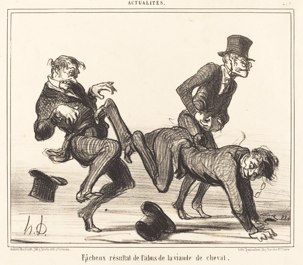 Slecht Resultaat... van Paardenvlees door Honoré Daumier