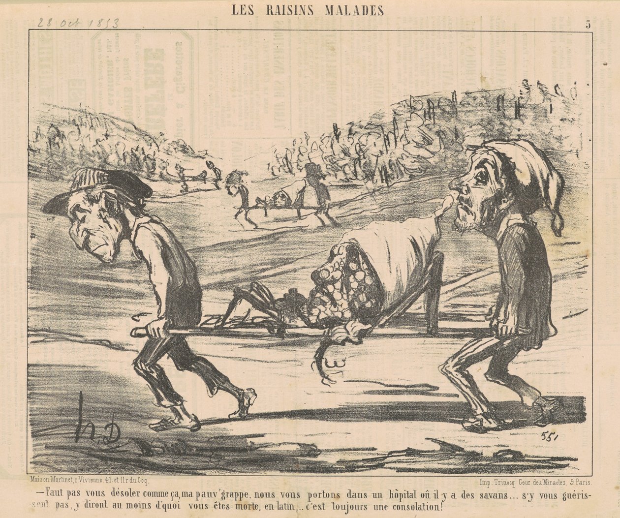 Wees niet zo verdrietig... door Honoré Daumier