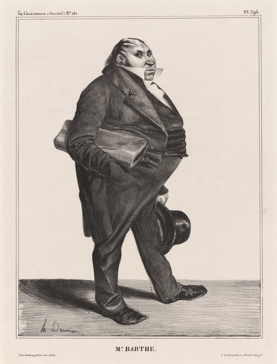 Félix Barthe door Honoré Daumier