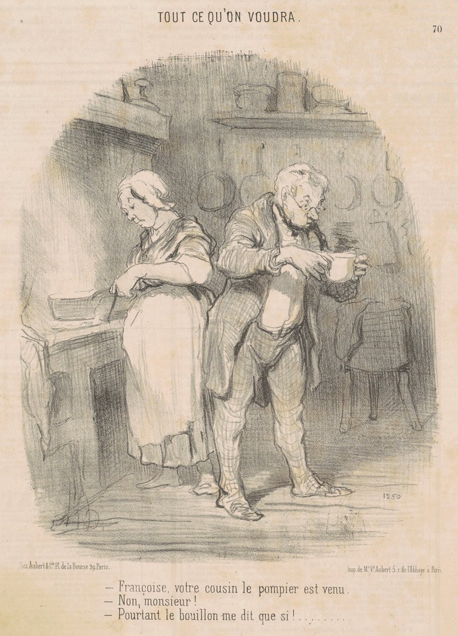 François, uw neef de brandweerman is gekomen ... door Honoré Daumier