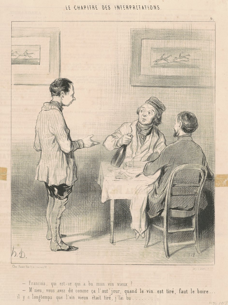 François, wie heeft mijn wijn gedronken ... door Honoré Daumier