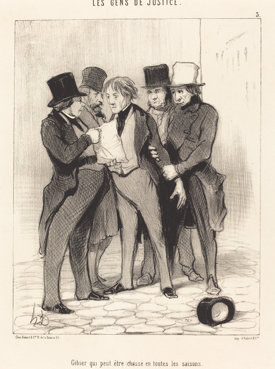 Wild dat in alle seizoenen kan worden gejaagd door Honoré Daumier