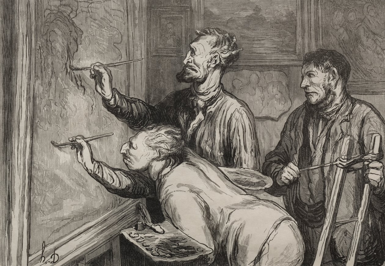 De Laatste Hand Leggen door Honoré Daumier