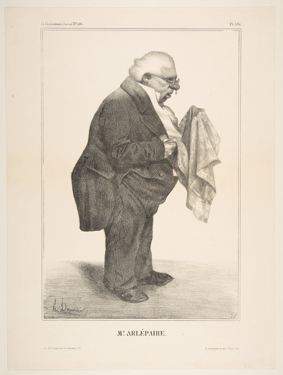 Harlé Père, gepubliceerd in La Caricature nr. 136, 5 juni 1833 door Honoré Daumier
