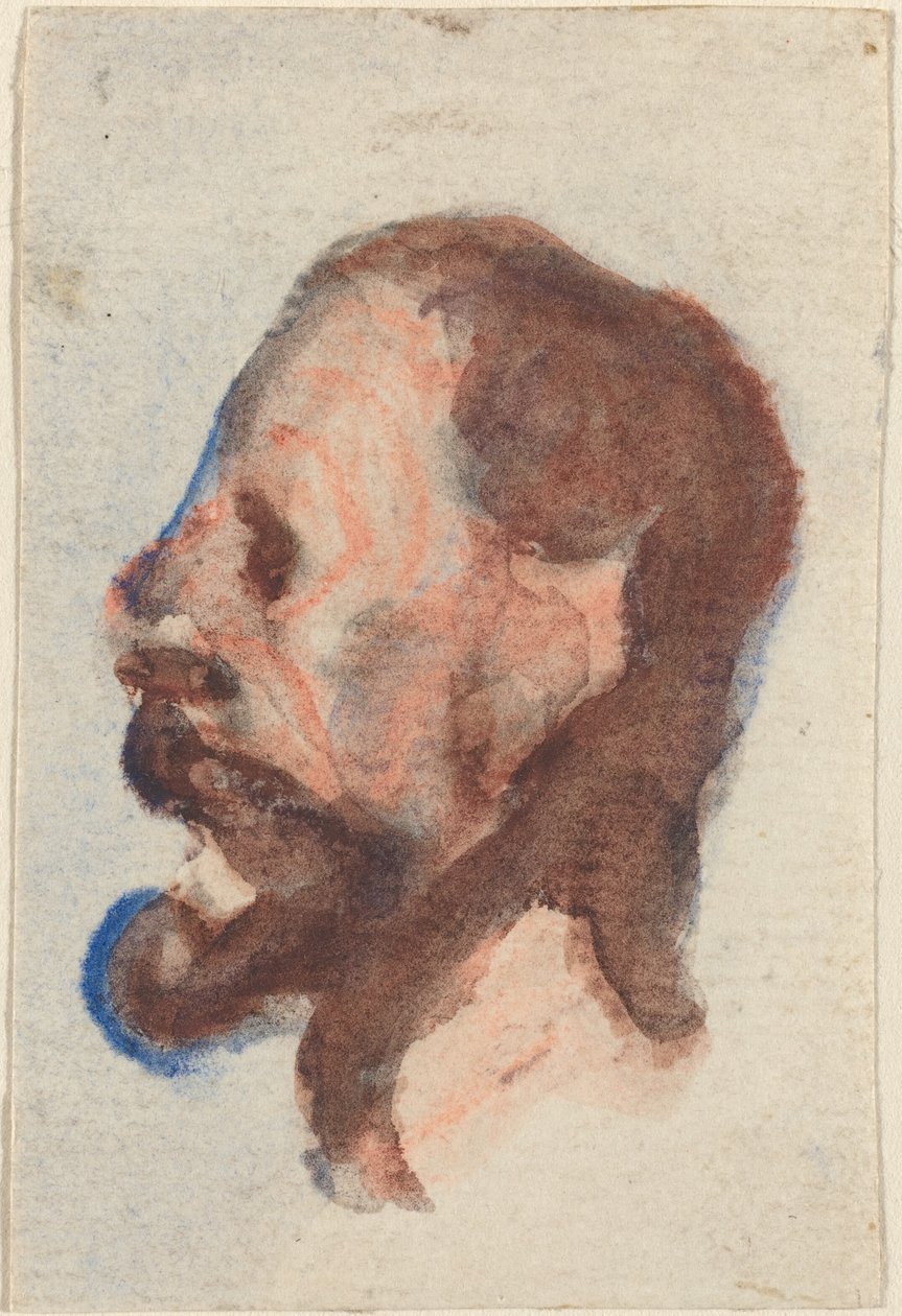 Hoofd van een man door Honoré Daumier