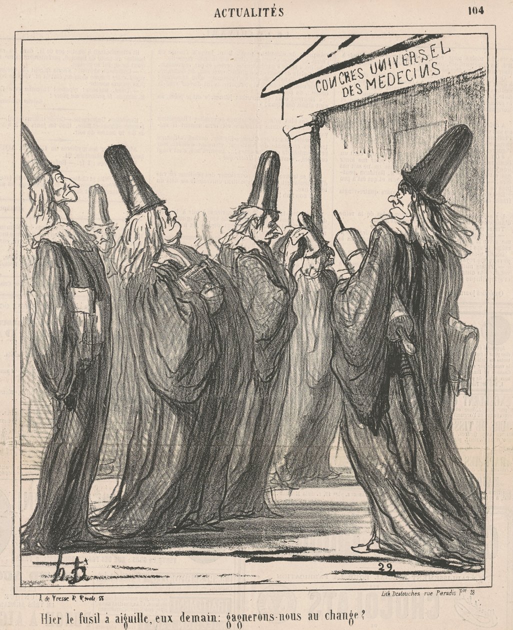 Gisteren het naaldgeweer, zij morgen ... door Honoré Daumier