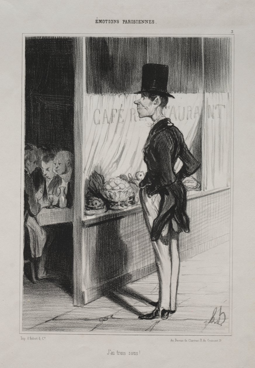 Ik heb drie sous! door Honoré Daumier