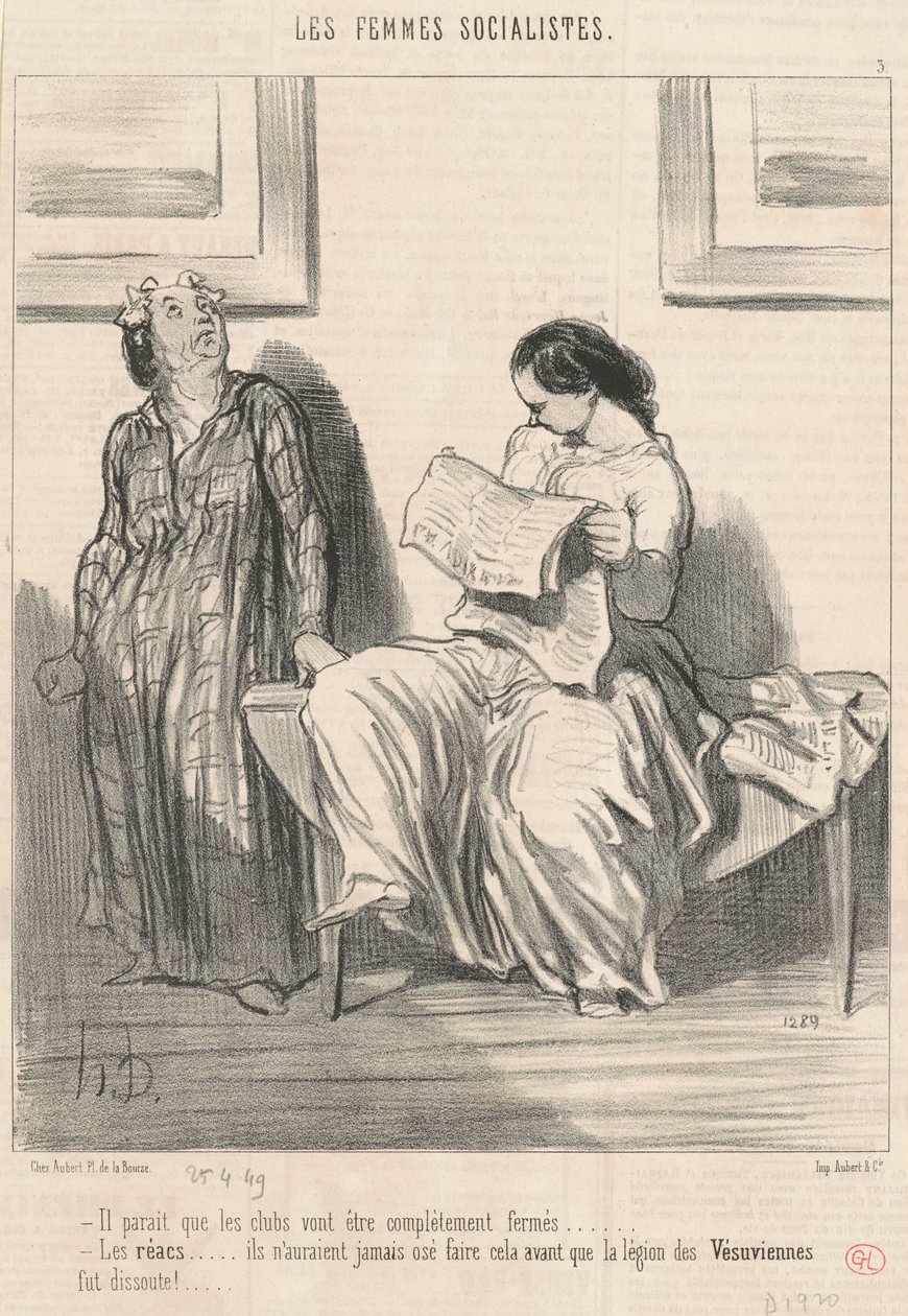 Het schijnt dat de clubs gaan sluiten ... door Honoré Daumier