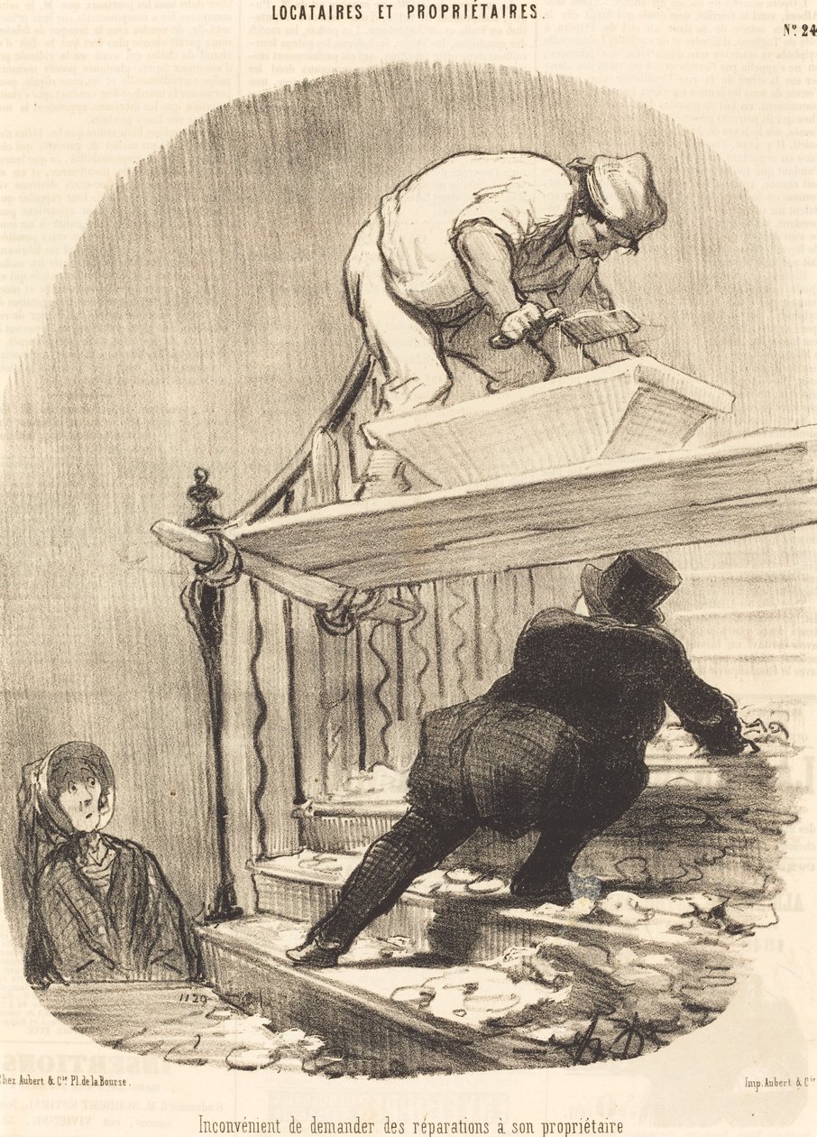 Ongemak van het Vragen om Reparaties... door Honoré Daumier