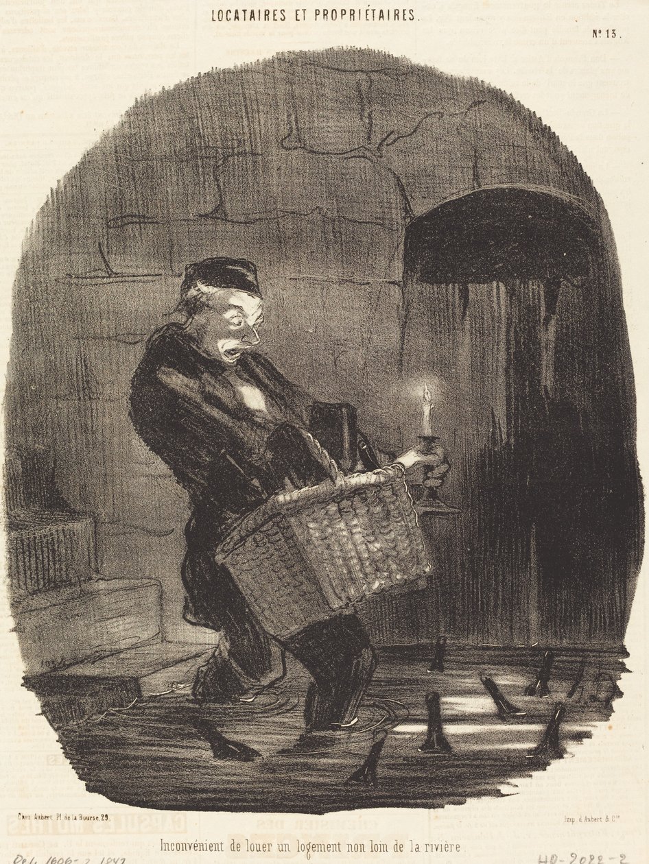 Ongemak van huren... niet ver van een rivier door Honoré Daumier