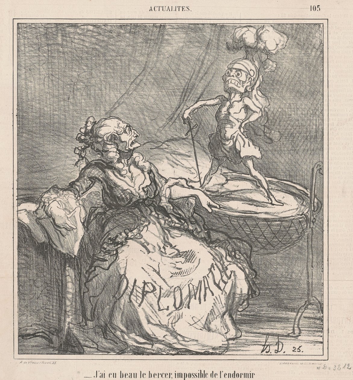 Hoe ik hem ook wiegde ... door Honoré Daumier