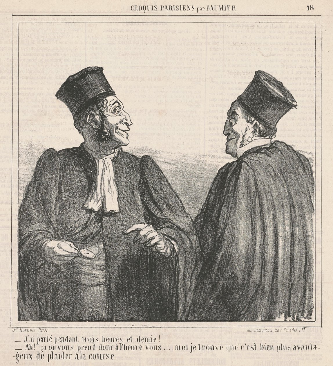 Ik heb drie en een half uur gesproken! door Honoré Daumier