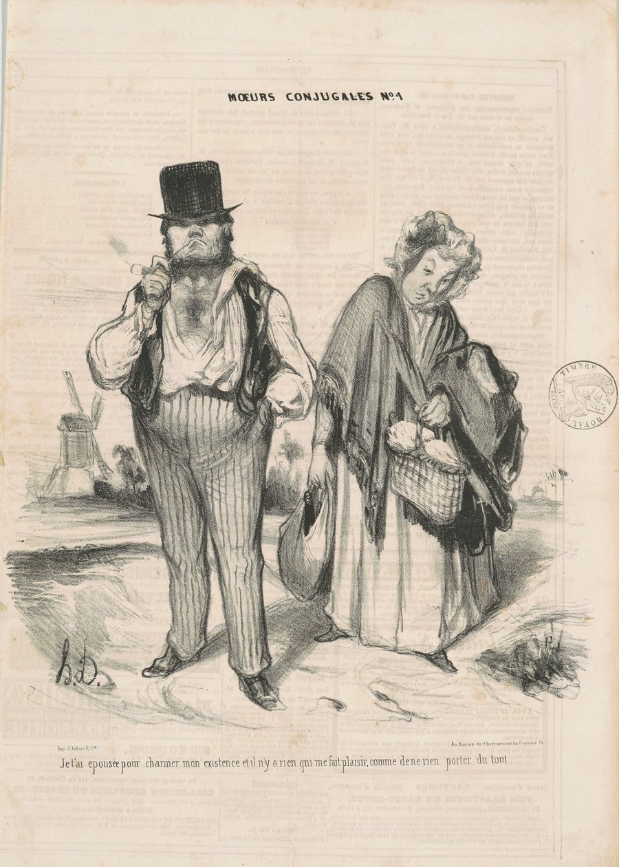 Ik heb je getrouwd om mijn bestaan te betoveren... door Honoré Daumier