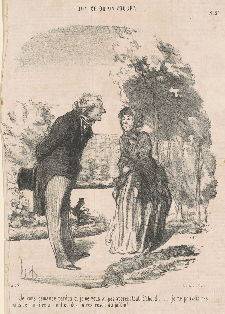 Ik vraag u om vergeving als ik u niet heb opgemerkt... door Honoré Daumier