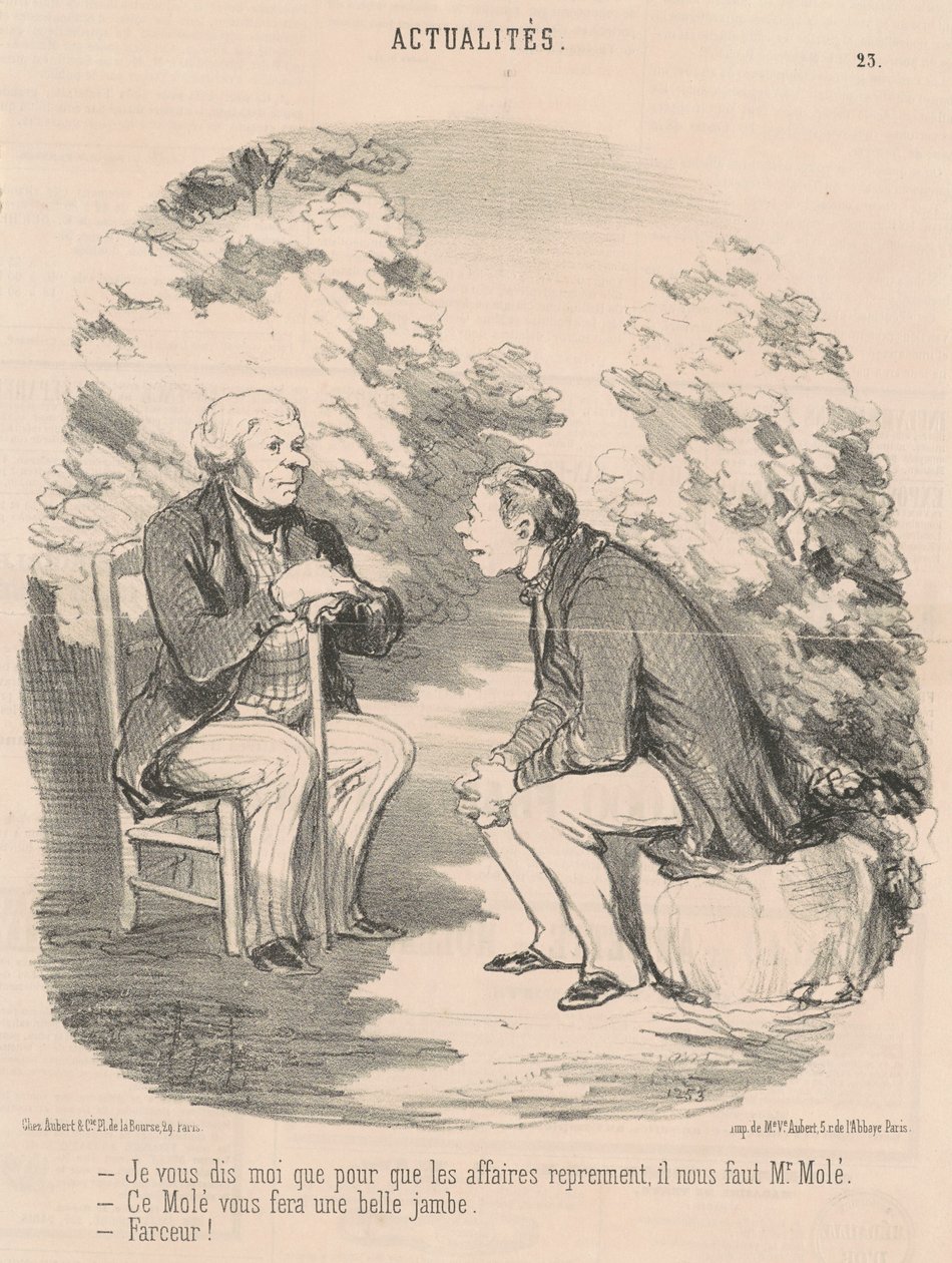 Ik zeg je... we hebben meneer Molé nodig... door Honoré Daumier
