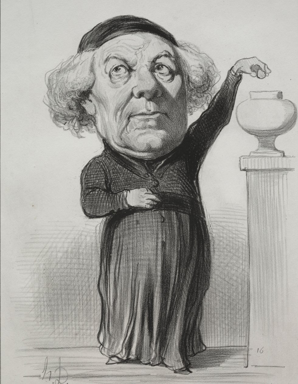 Jean Jacques Fayet, bisschop van Orléans door Honoré Daumier
