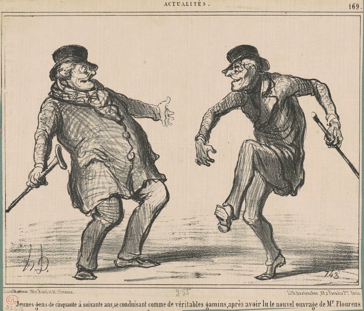 Jonge mensen van vijftig tot zestig jaar... door Honoré Daumier
