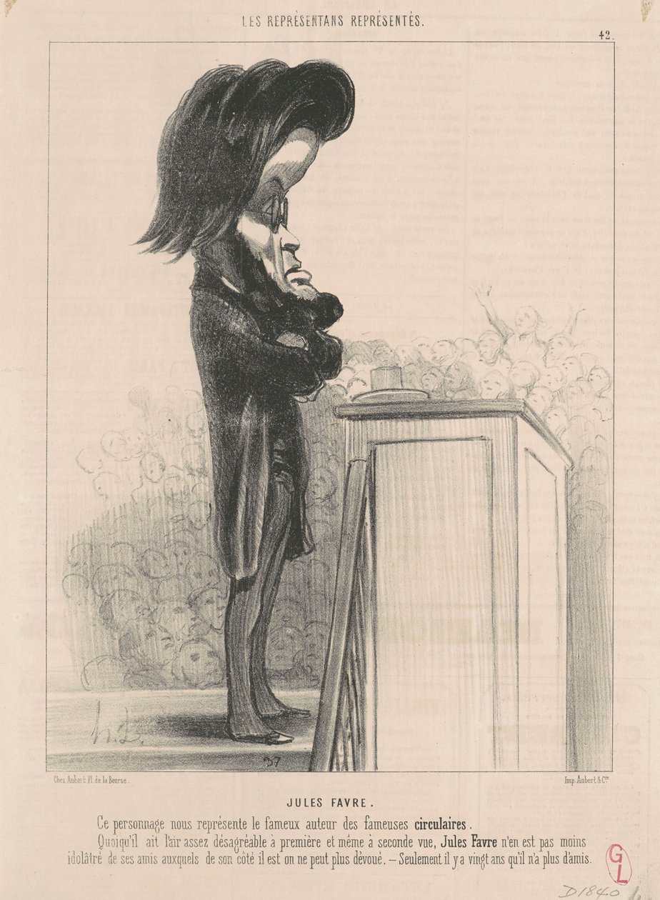 Jules Favre door Honoré Daumier