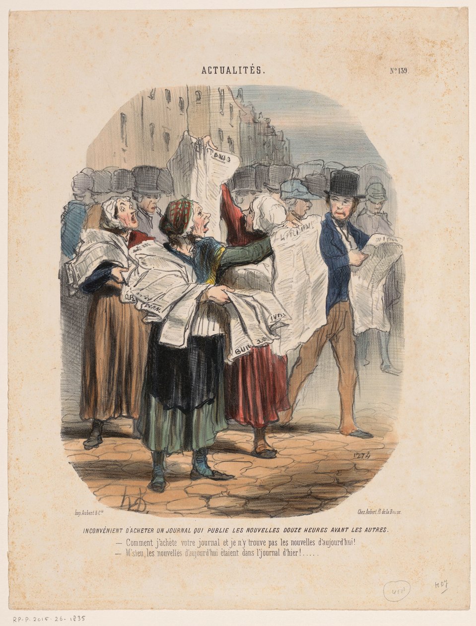 Krantenverkoopsters door Honoré Daumier